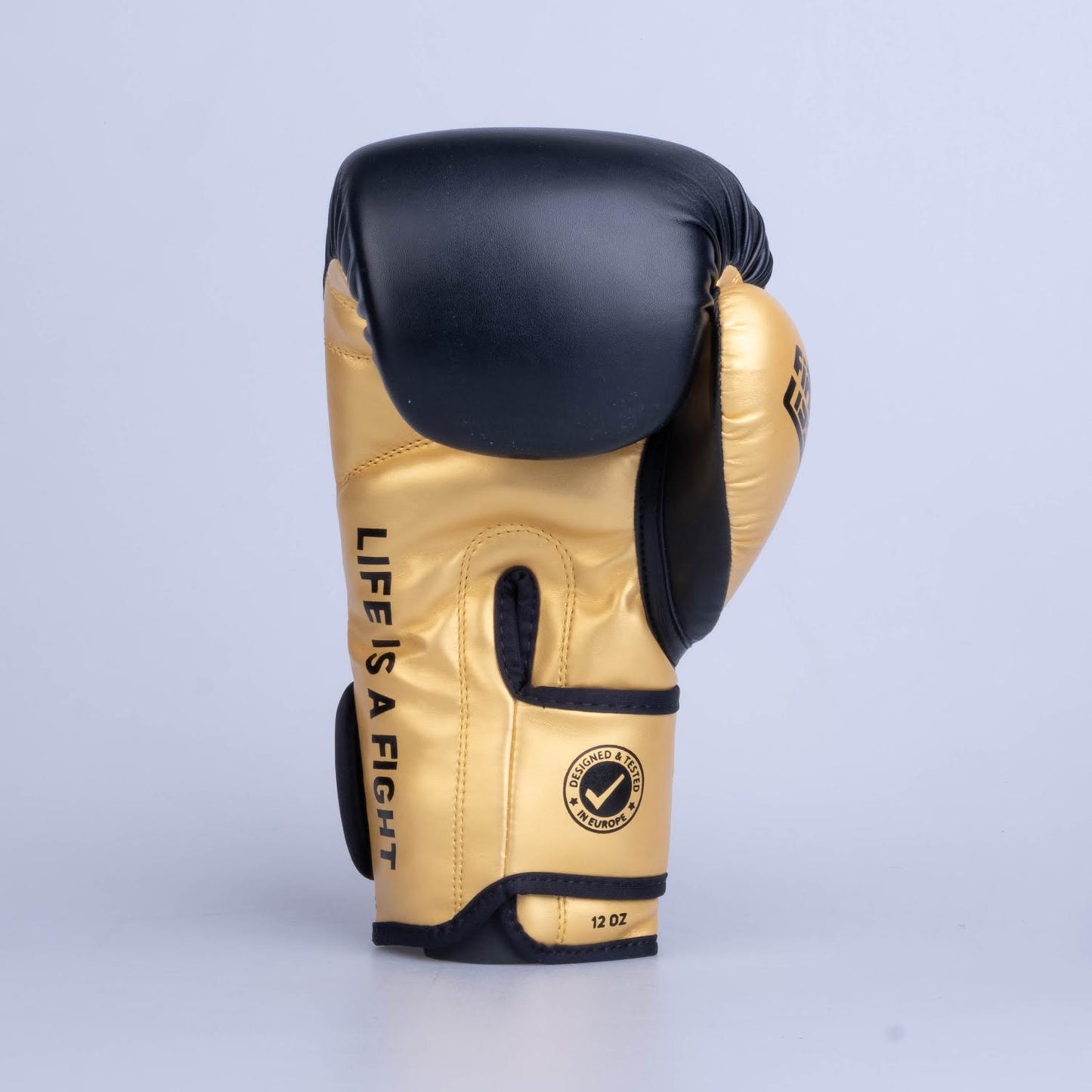 Gants de boxe Fighter Training PU noir/or - FBG-TRP-001 - Fighter Sport