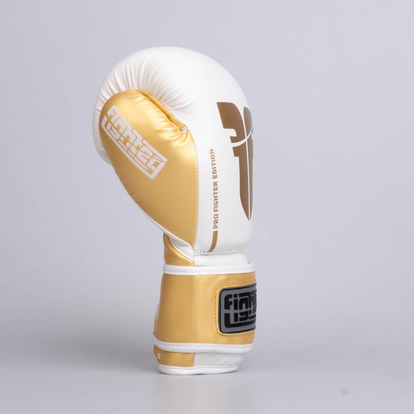 Gants de boxe Fighter Boxing Gloves Training blanc/or - FBG-TRP-002 - Fighter Sport