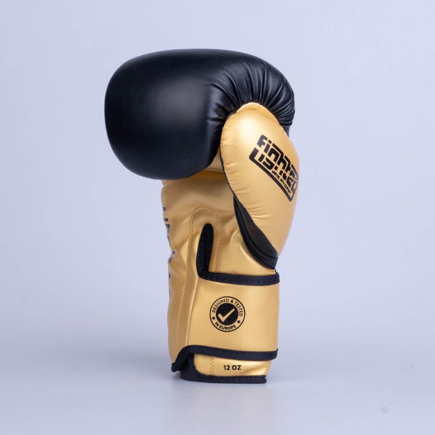 Gants de boxe Fighter Training PU noir/or - FBG-TRP-001 - Fighter Sport
