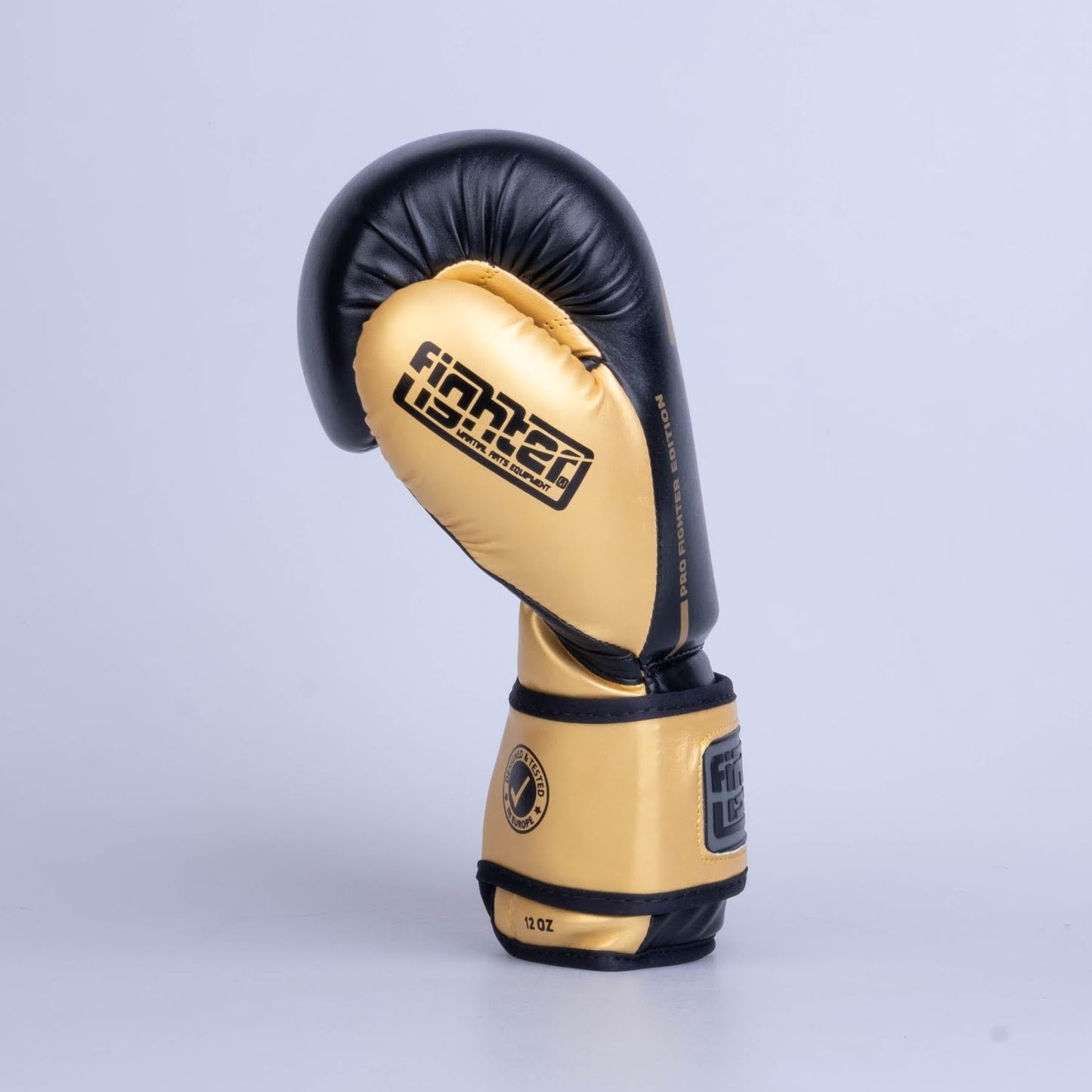 Gants de boxe Fighter Training PU noir/or - FBG-TRP-001 - Fighter Sport