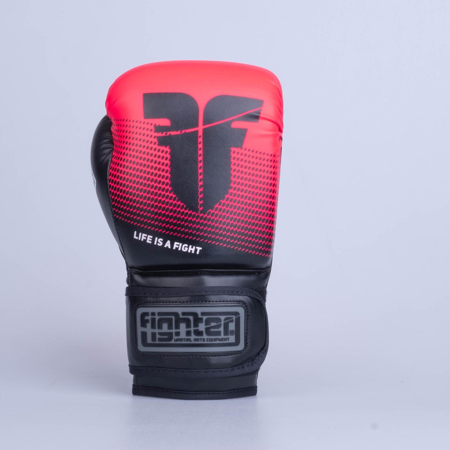 Gants de boxe Fighter Training PU noir/rose - FBG-TRP-003 - Fighter Sport