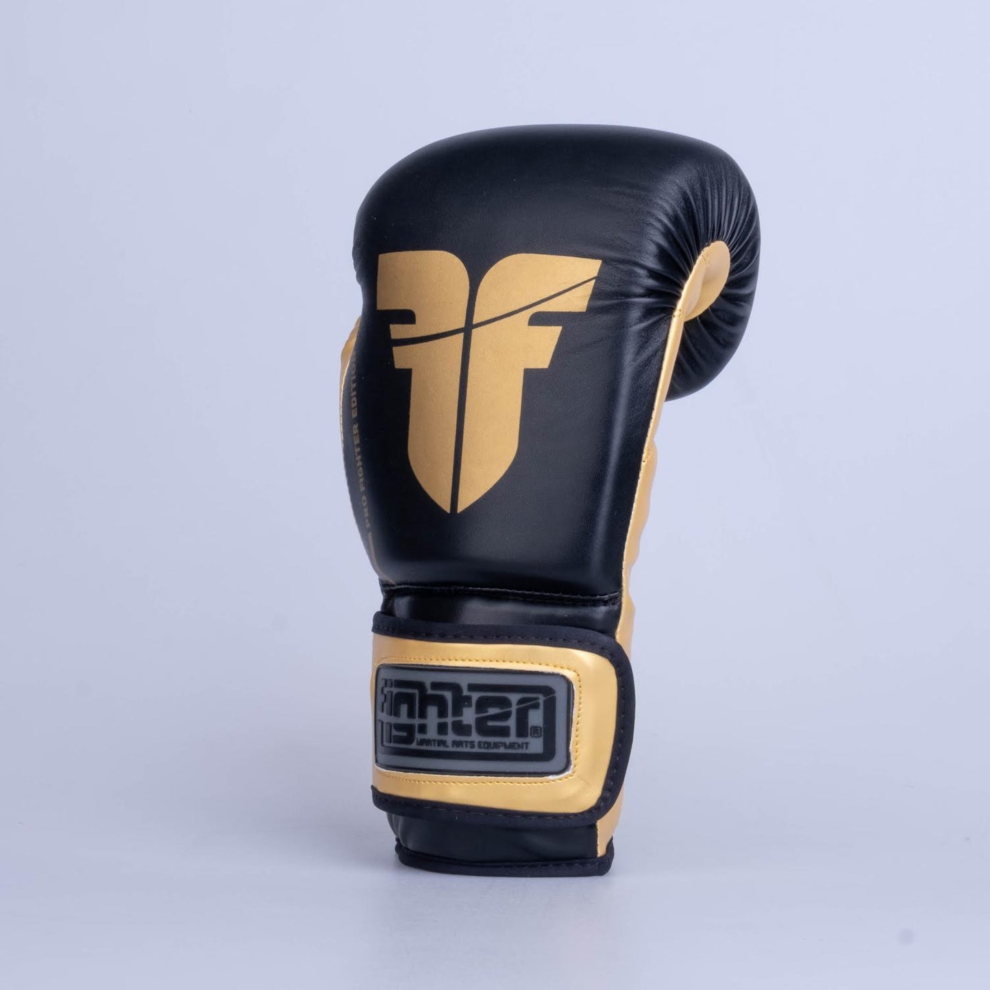 Gants de boxe Fighter Training PU noir/or - FBG-TRP-001 - Fighter Sport