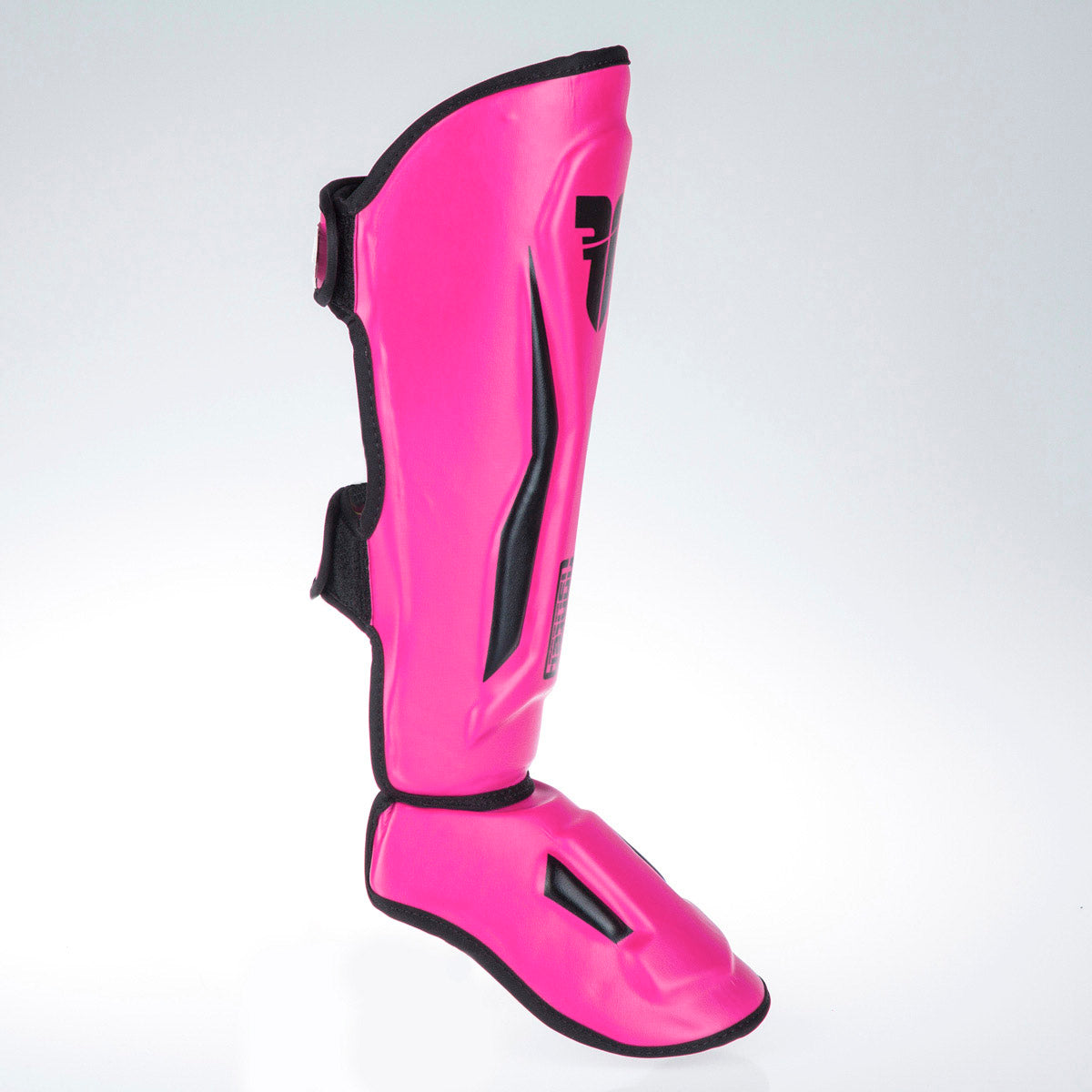 Protège-tibias Fighter Thai Ergo rose fluo/noir - FSG-004NPB