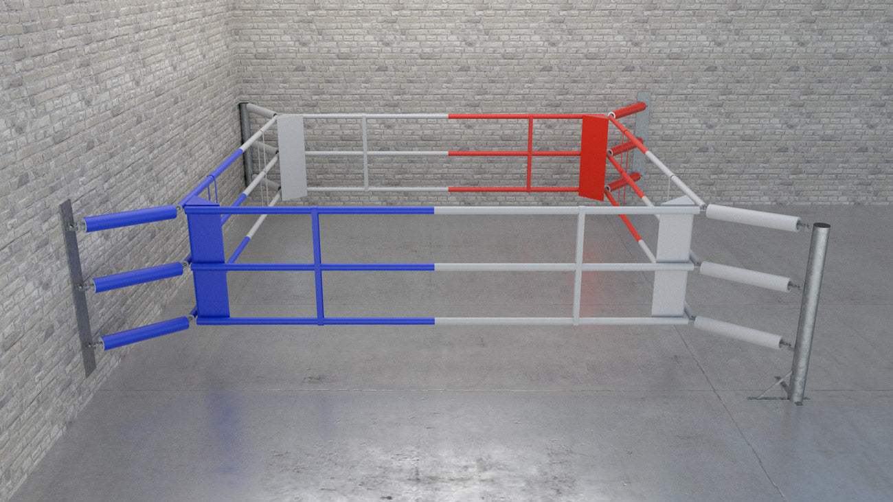 Ring de boxe au sol avec mur de boxe à 3 cordes, BRF-NF3W