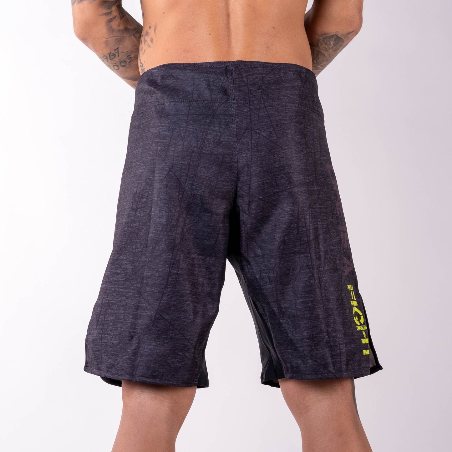 Short de combat MMA "La vie est un combat" gris - FSHM-12