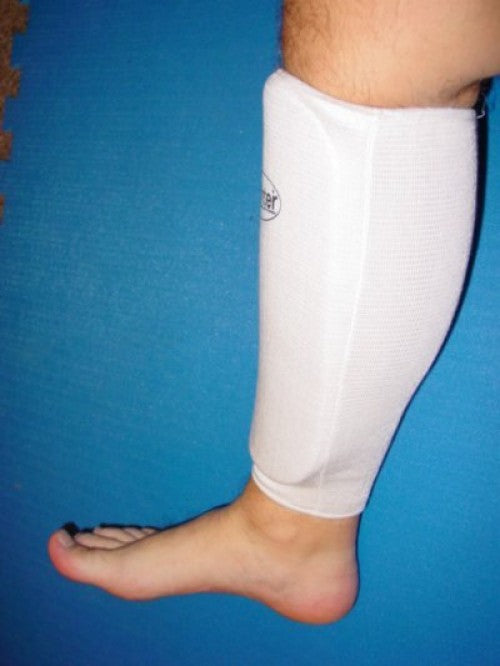 Protège-tibias de combat en tissu élastique - blanc, JE1400S