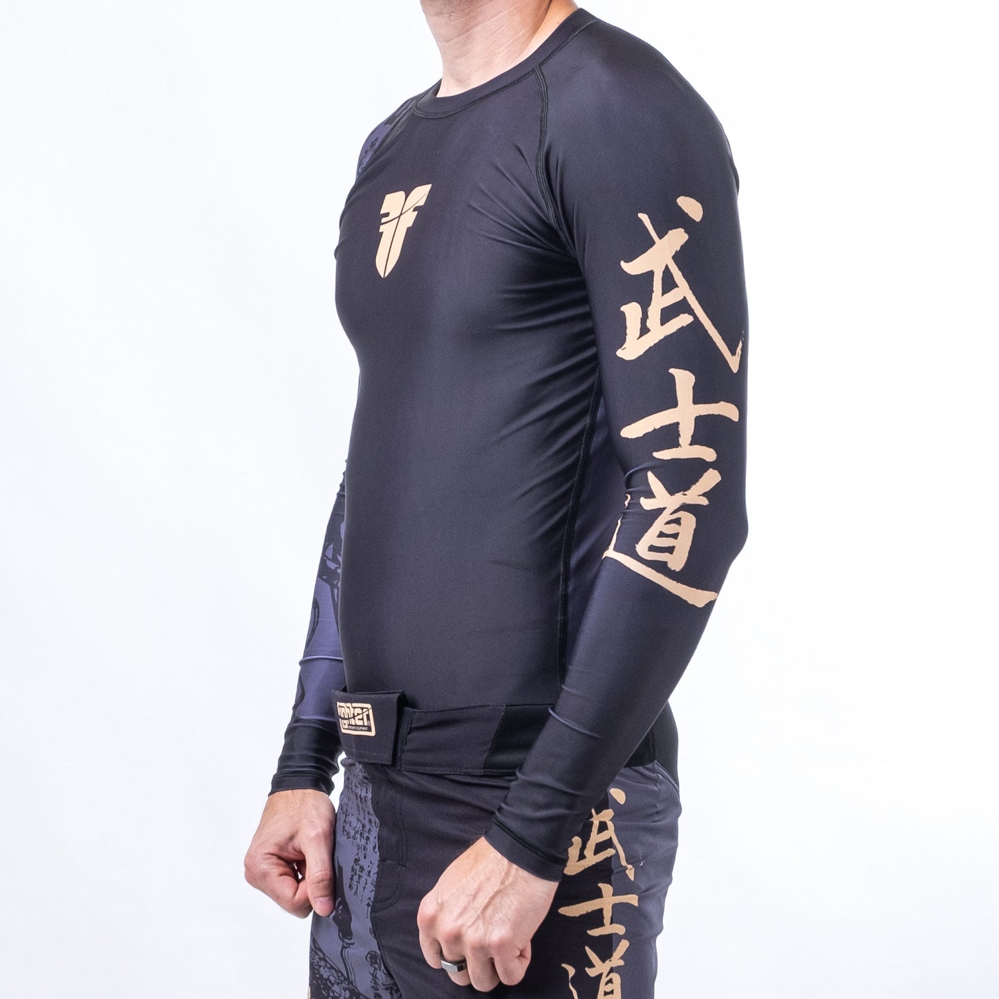 Rashguard Samurai à manches longues, noir/or - FRSG-SAM-01-LS