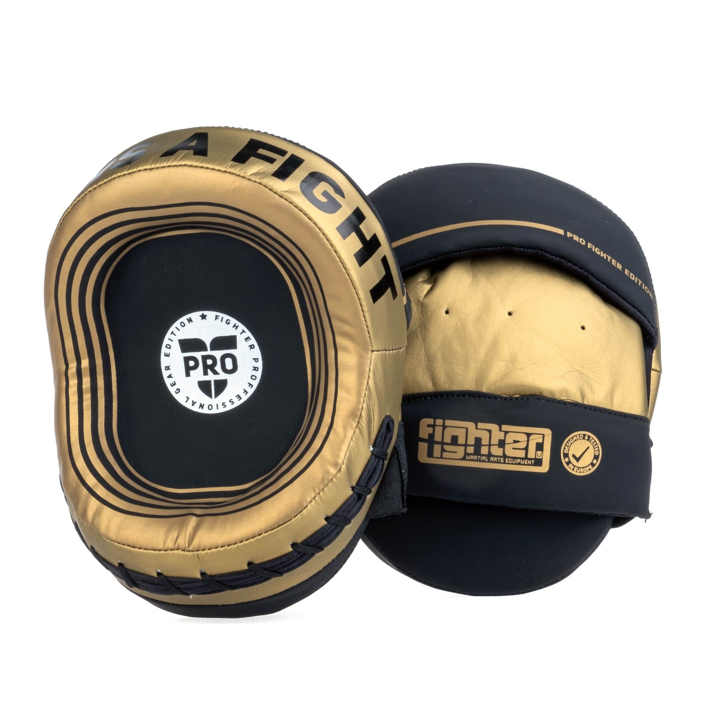 Petit Bouclier ovale Fighter Pro noir/doré - FSMPR-002-BG
