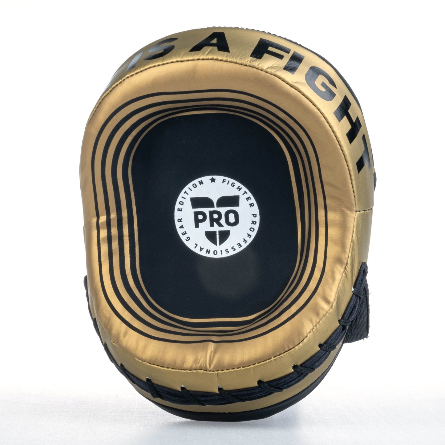 Petit Bouclier ovale Fighter Pro noir/doré - FSMPR-002-BG