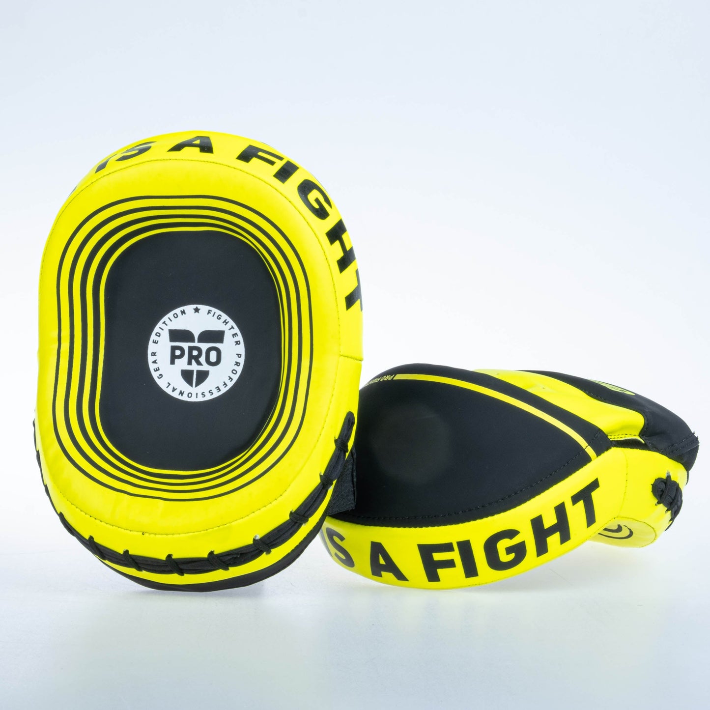 Petit Bouclier ovale Fighter Pro noir/jaune fluo -FSMPR-002-NB