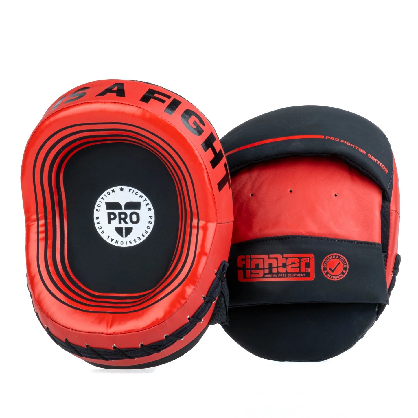 Petit Bouclier ovale Fighter Pro noir/rouge - FSMPR-002-RB