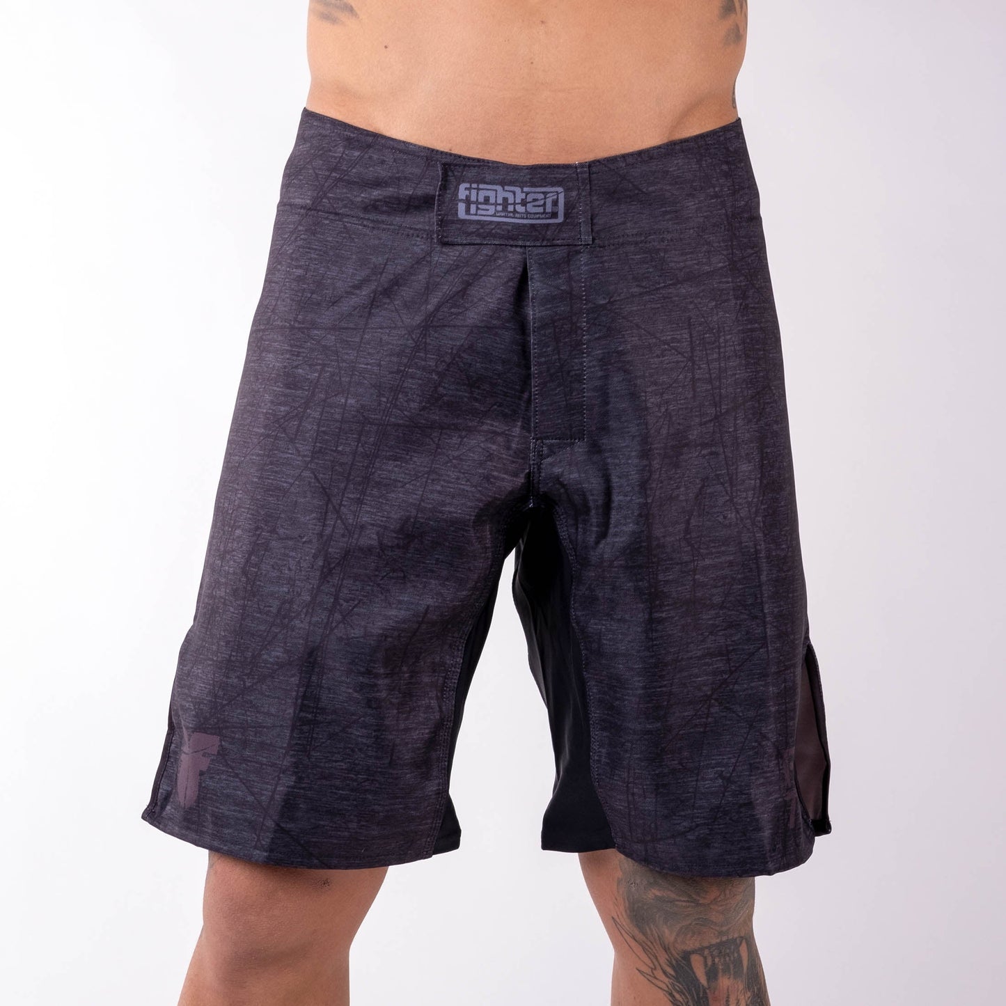 Short de combat MMA "La vie est un combat" gris - FSHM-12