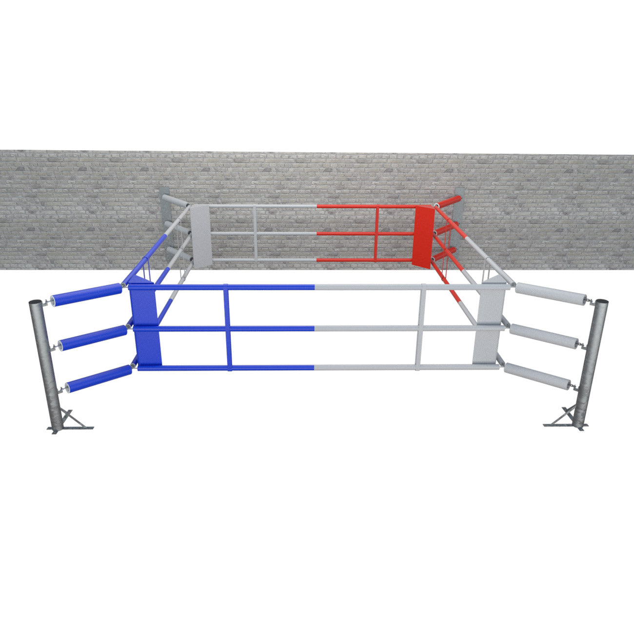 Ring de boxe au sol Fighter Wall II avec 3 cordes, BRF-NF2W