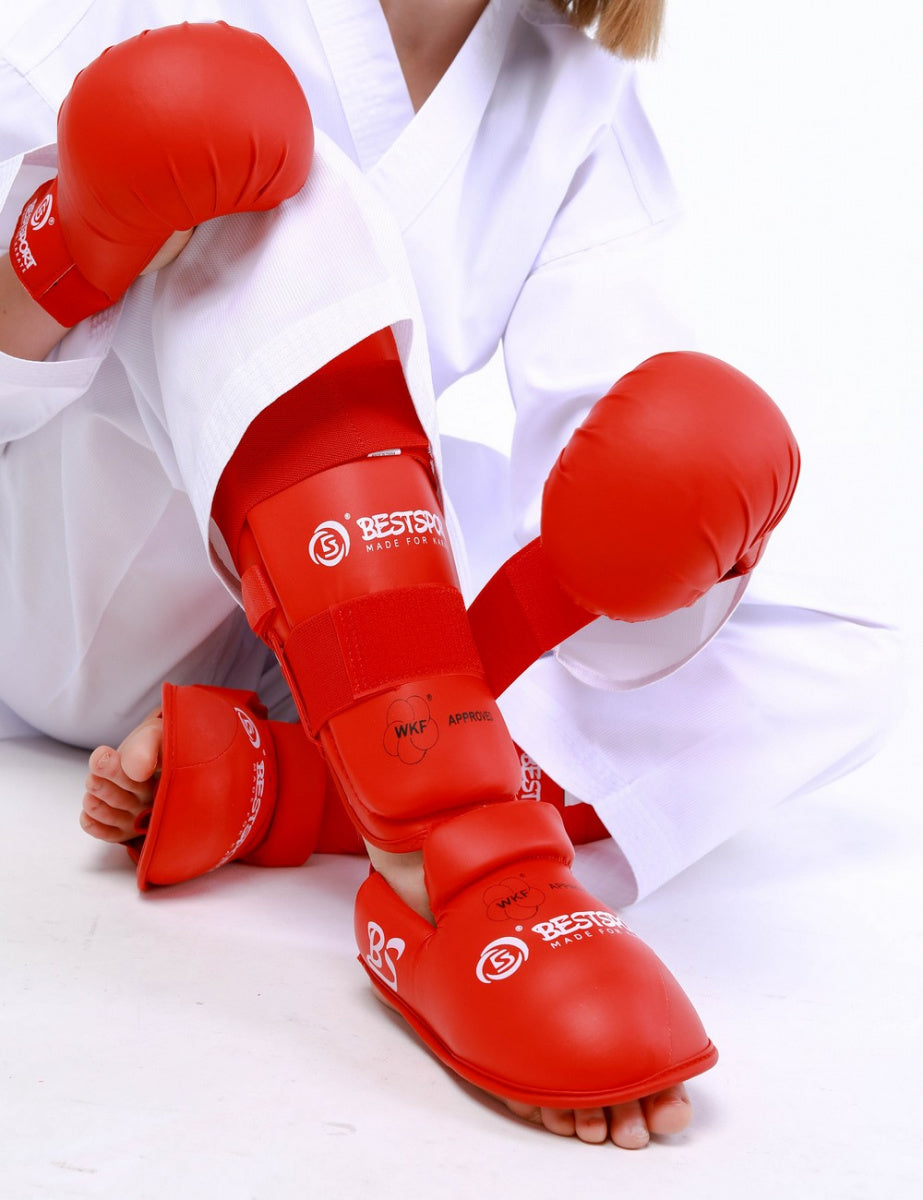 BestSport Protège-tibia et cou-de-pied karaté