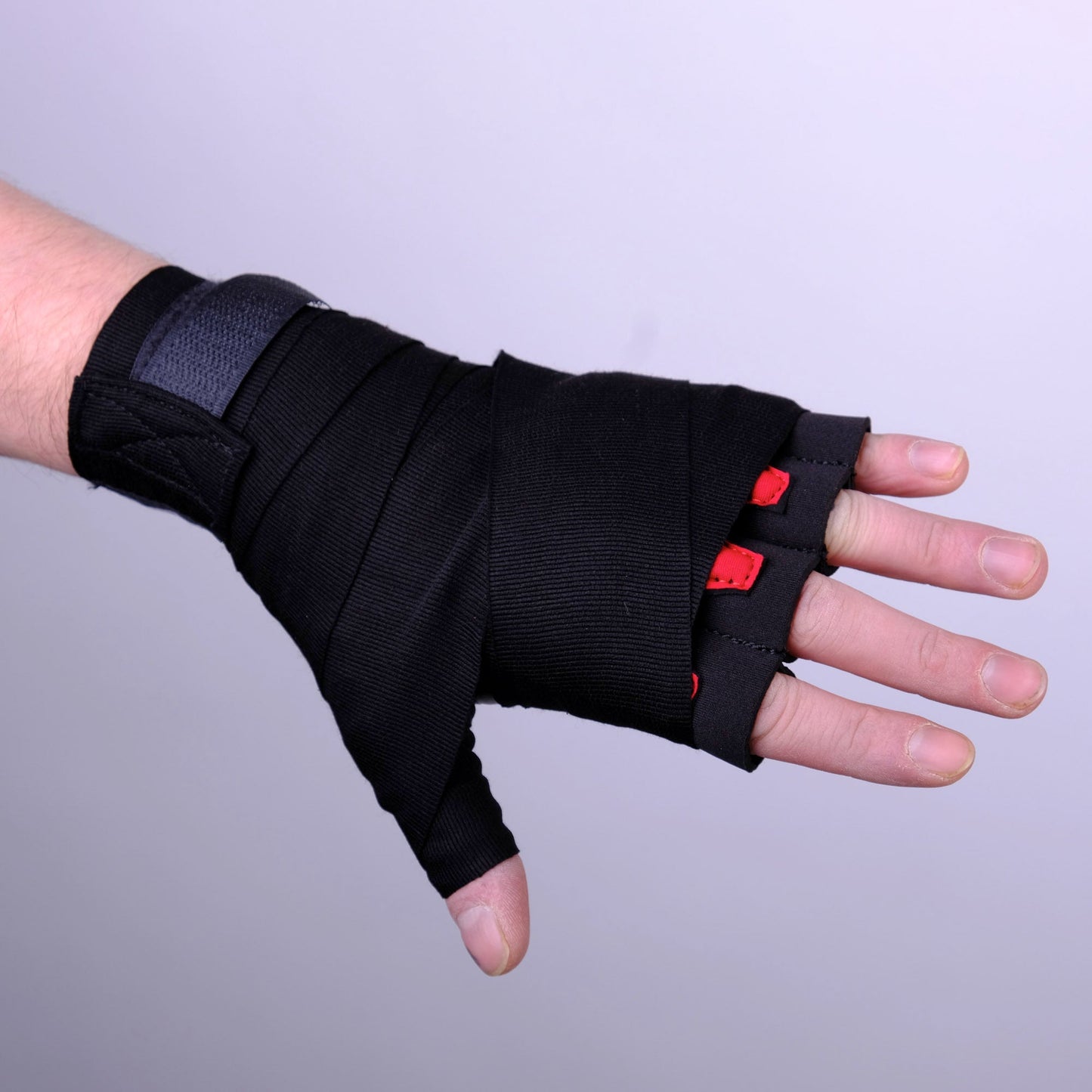 Bandages Fighter Gel noir/rouge - FGWN-001BR