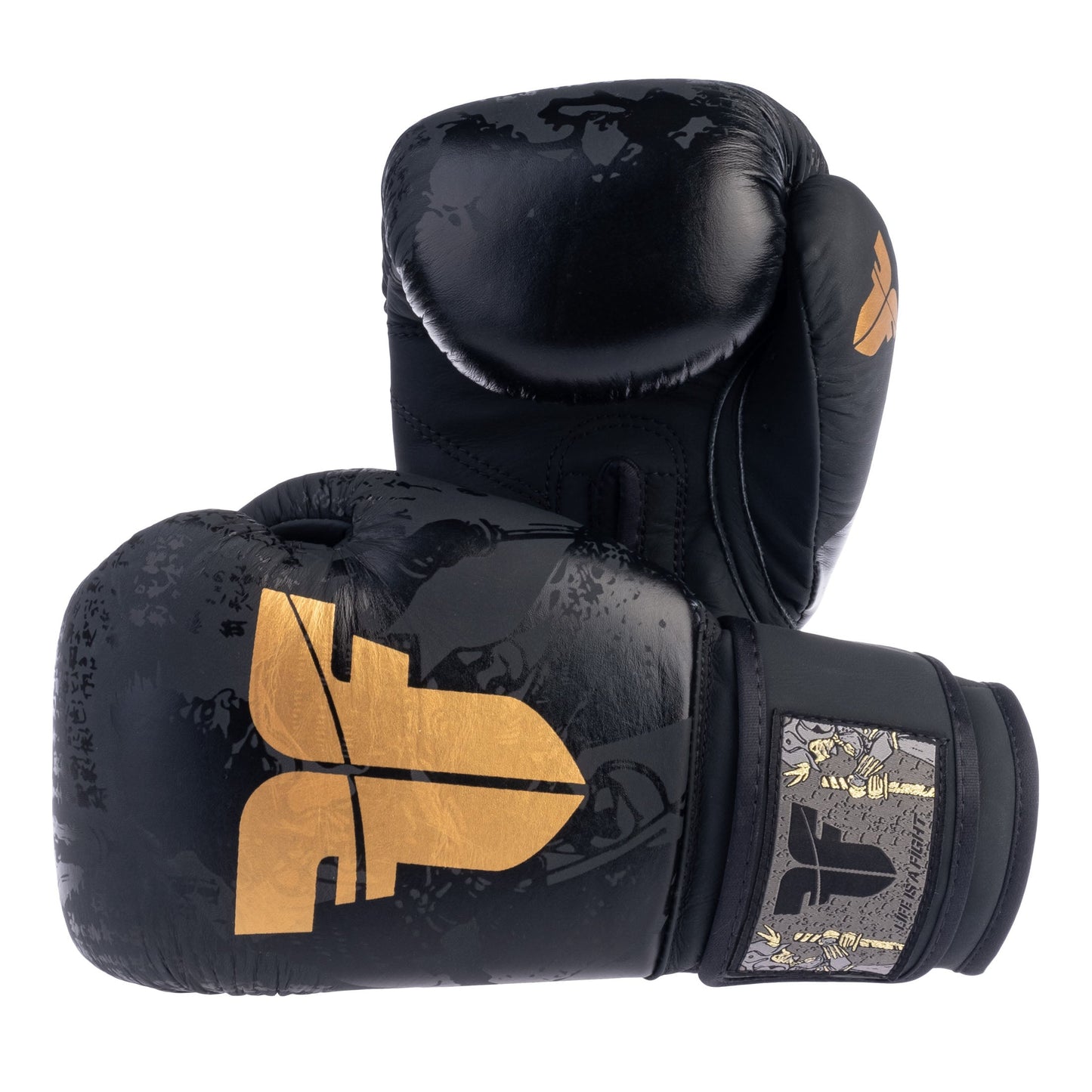 Gants de boxe Fighter Samurai noir/or - FBG-006-SBK - Fighter Sport