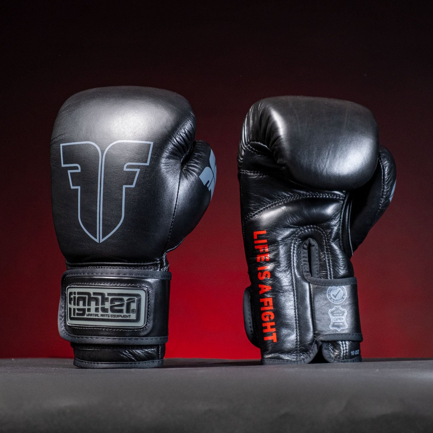 Gants de boxe Fighter Training - Noir, FBG-TRN-005 - Fighter Sport