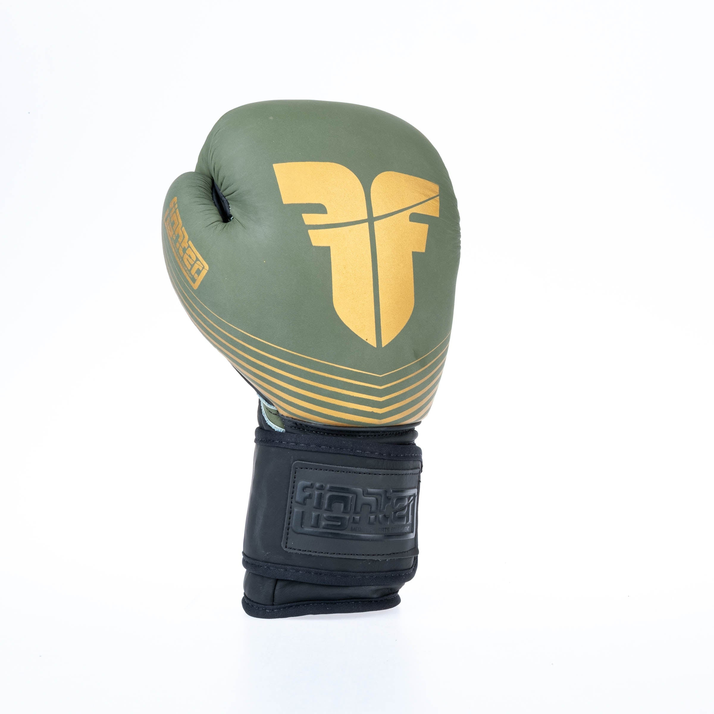 Gants de boxe Fighter SPLIT Stripes - kaki/or - Fighter Sport