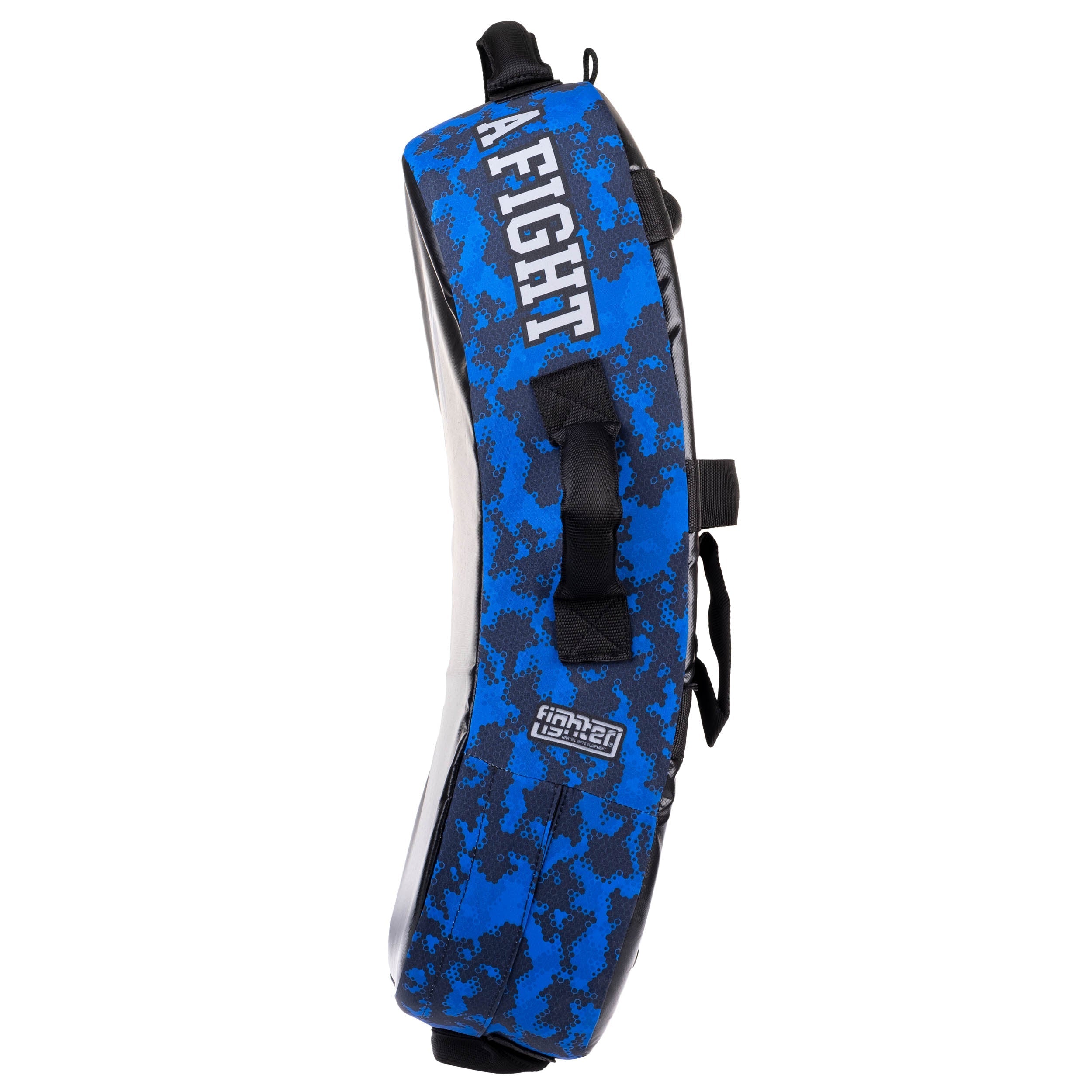 Bouclier de frappe Fighter MULTI GRIP "La vie est un combat" Camouflage bleu - FKSH-28 - Fighter Sport