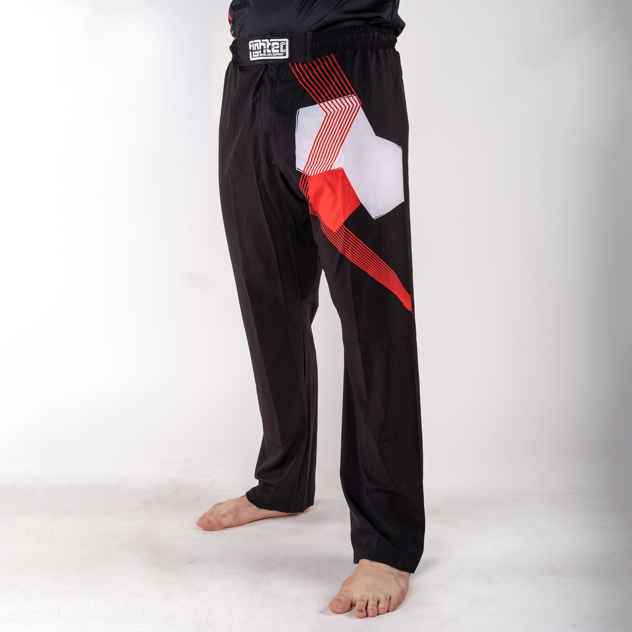 Pantalon de combat FIGHT noir/rouge - FF-P002BRW - Fighter Sport