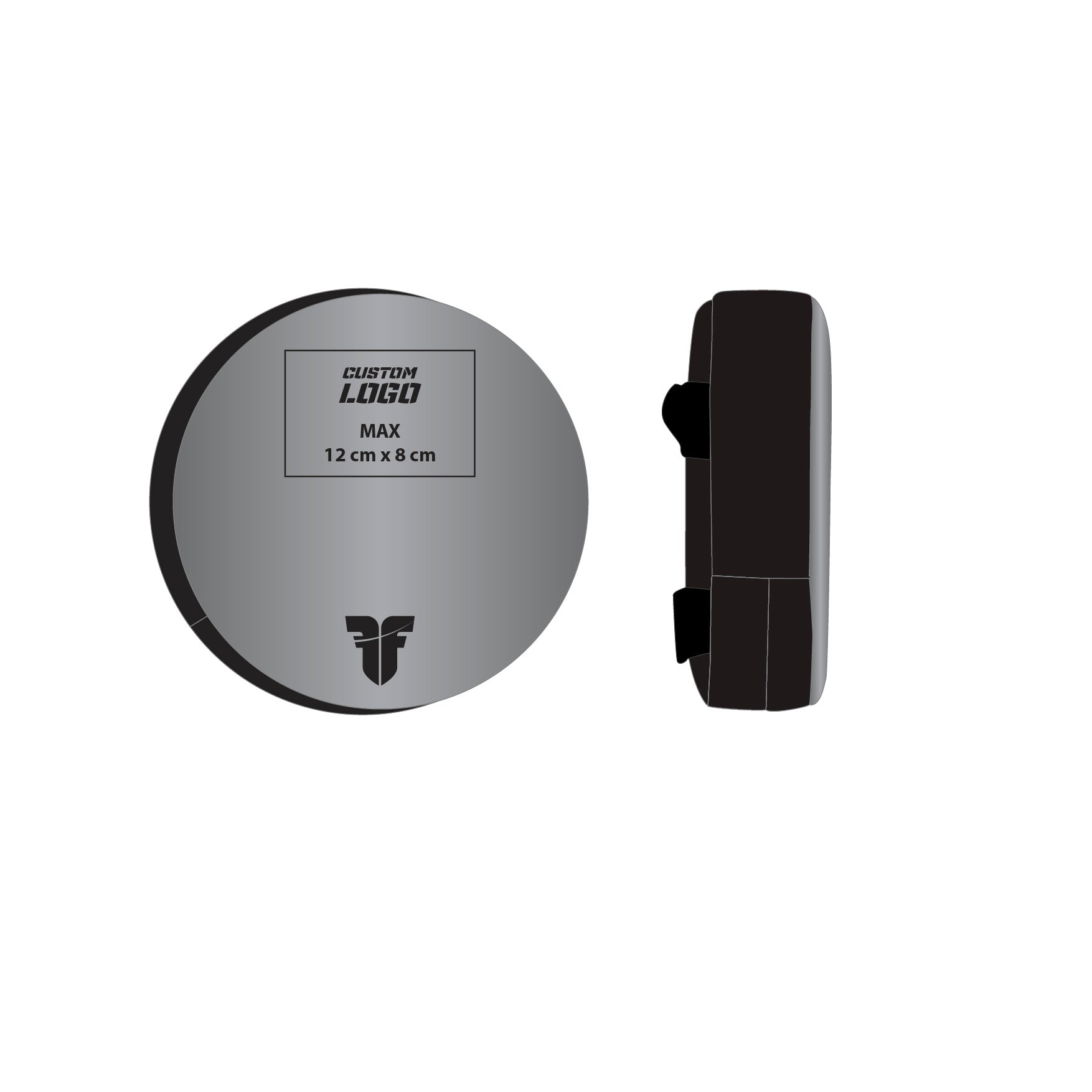 Petit bouclier rond de combattant - Logo personnalisé - Fighter Sport