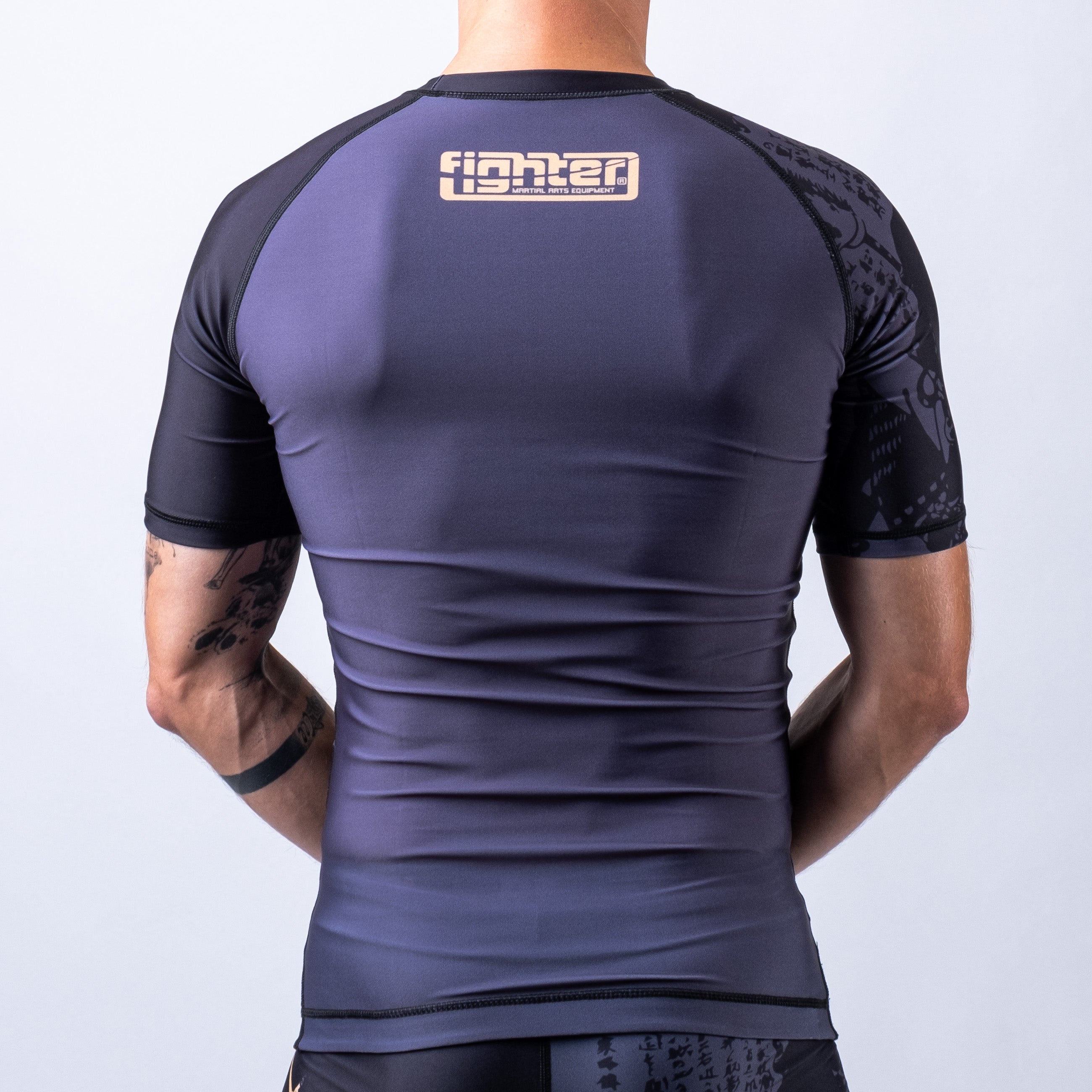 Rashguard Samurai à manches courtes noir/or - FRSG-SAM-01-SS - Fighter Sport