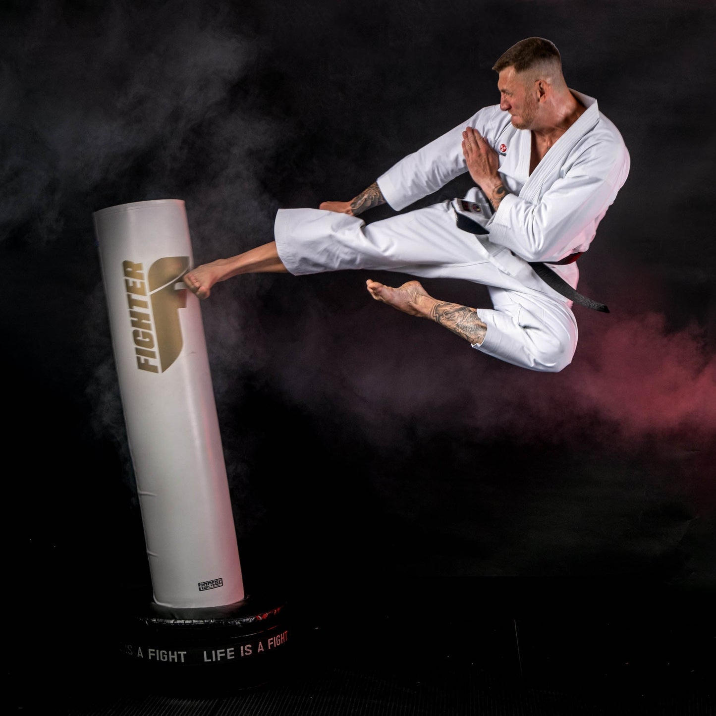 Sac de boxe autoportant Fighter Classic - kaki/noir, FSBF-EV-1002