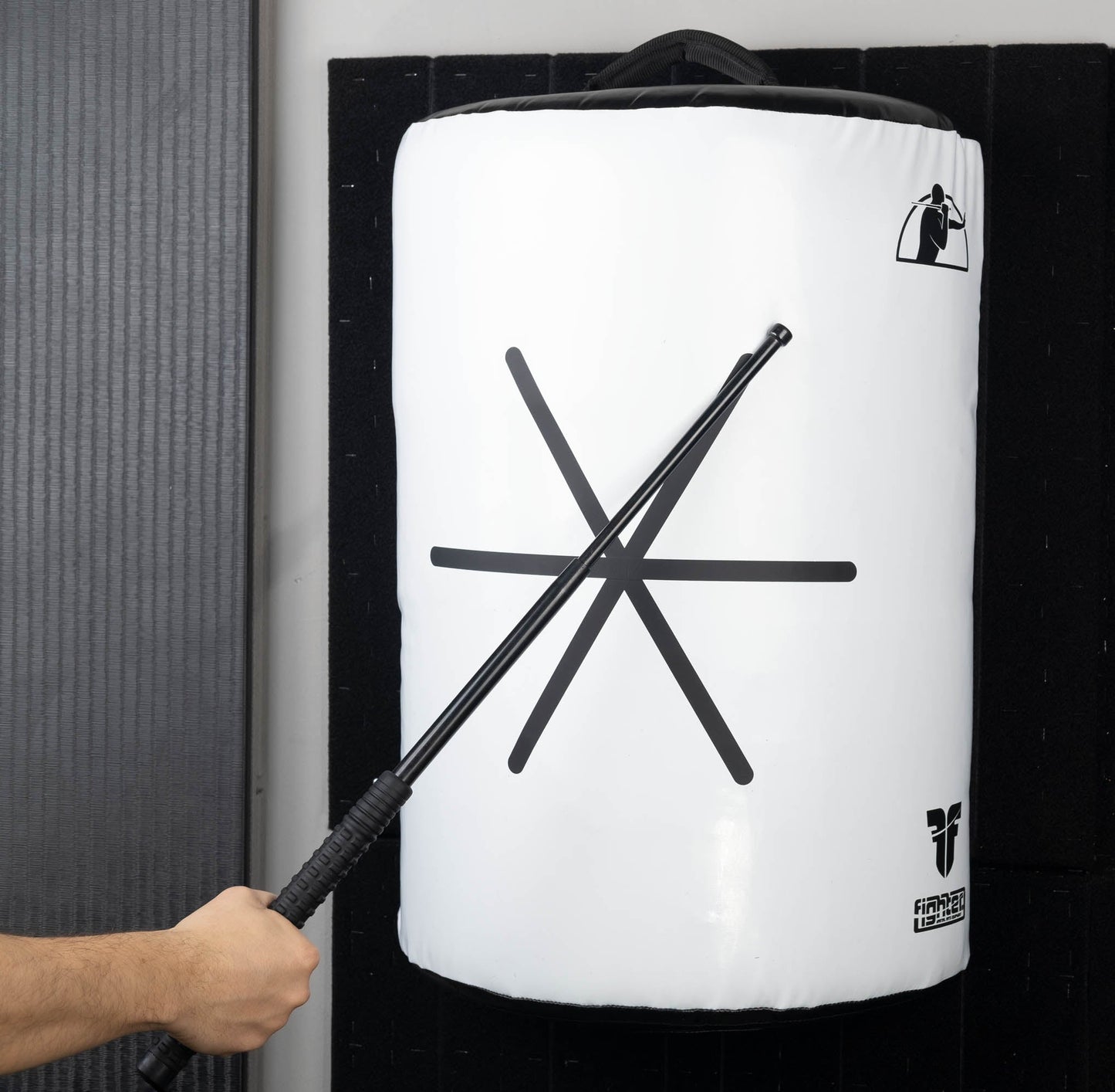 Bâton de combat SCUTUM Shield 2 en 1 - blanc