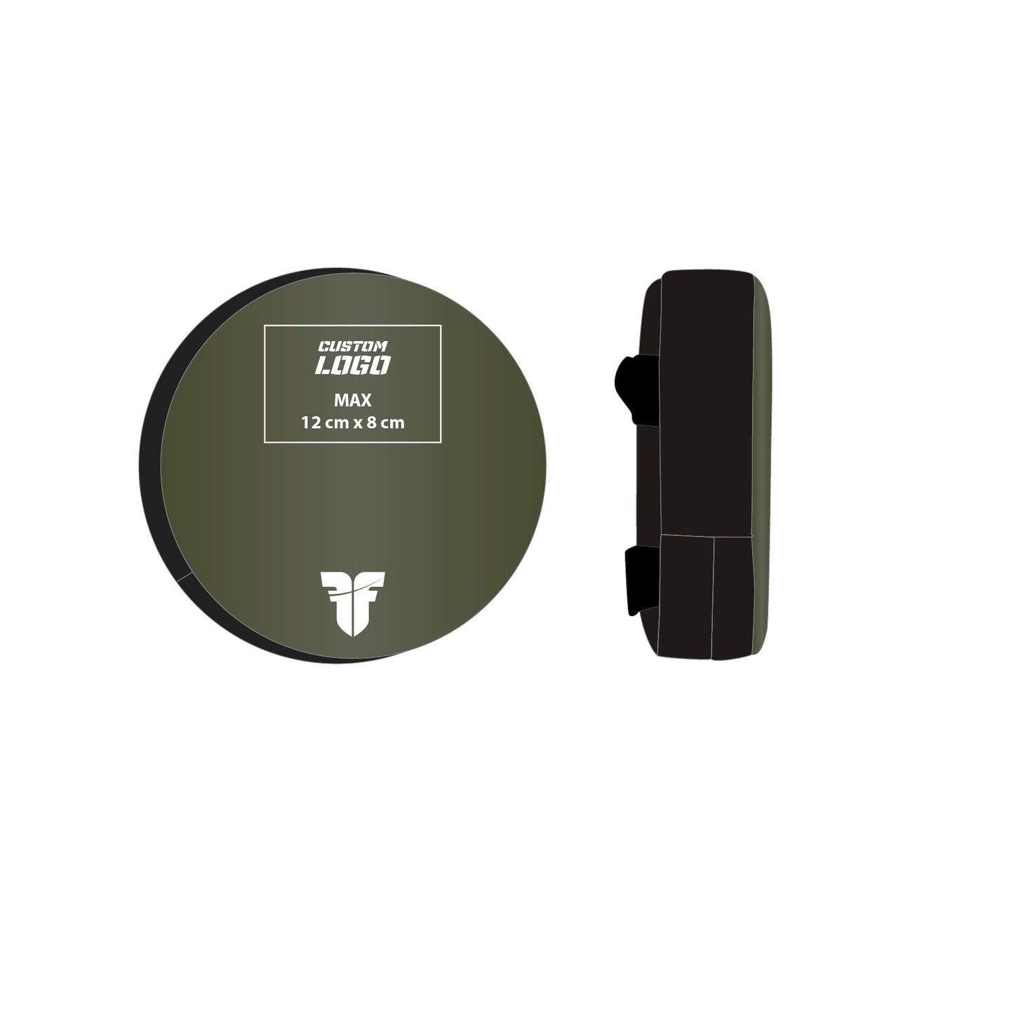 Petit bouclier rond de combattant - Logo personnalisé