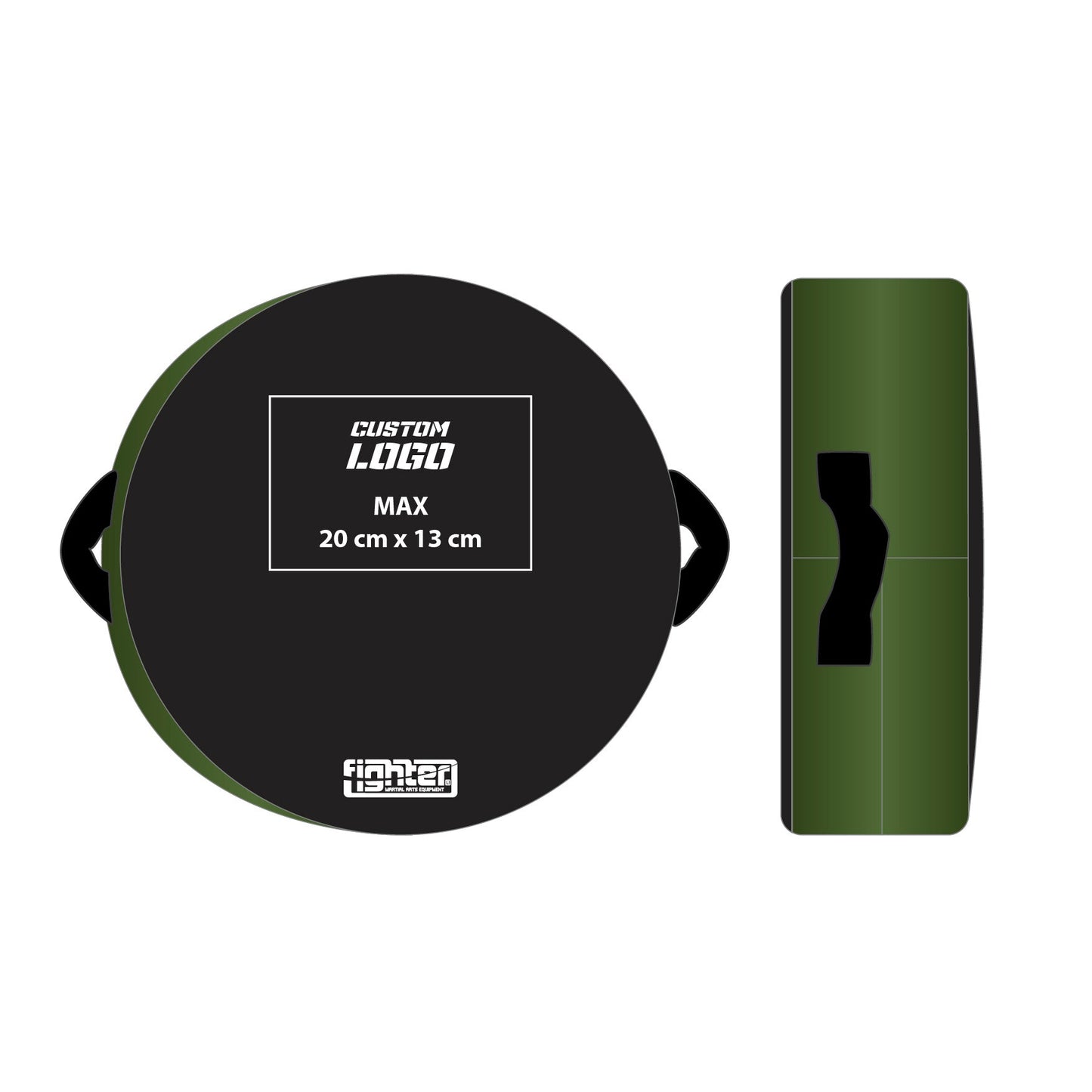 Bouclier rond Fighter - Logo personnalisé