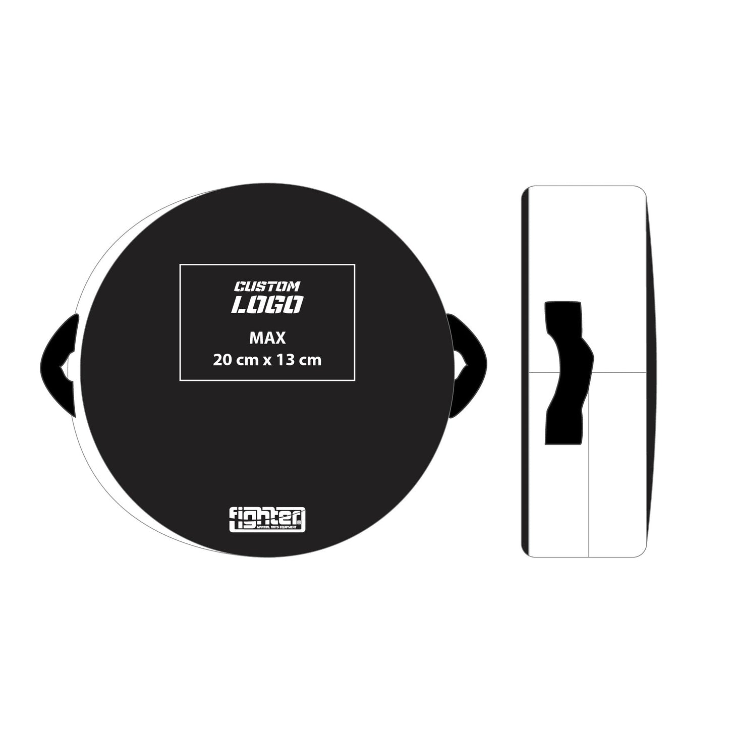 Bouclier rond Fighter - Logo personnalisé