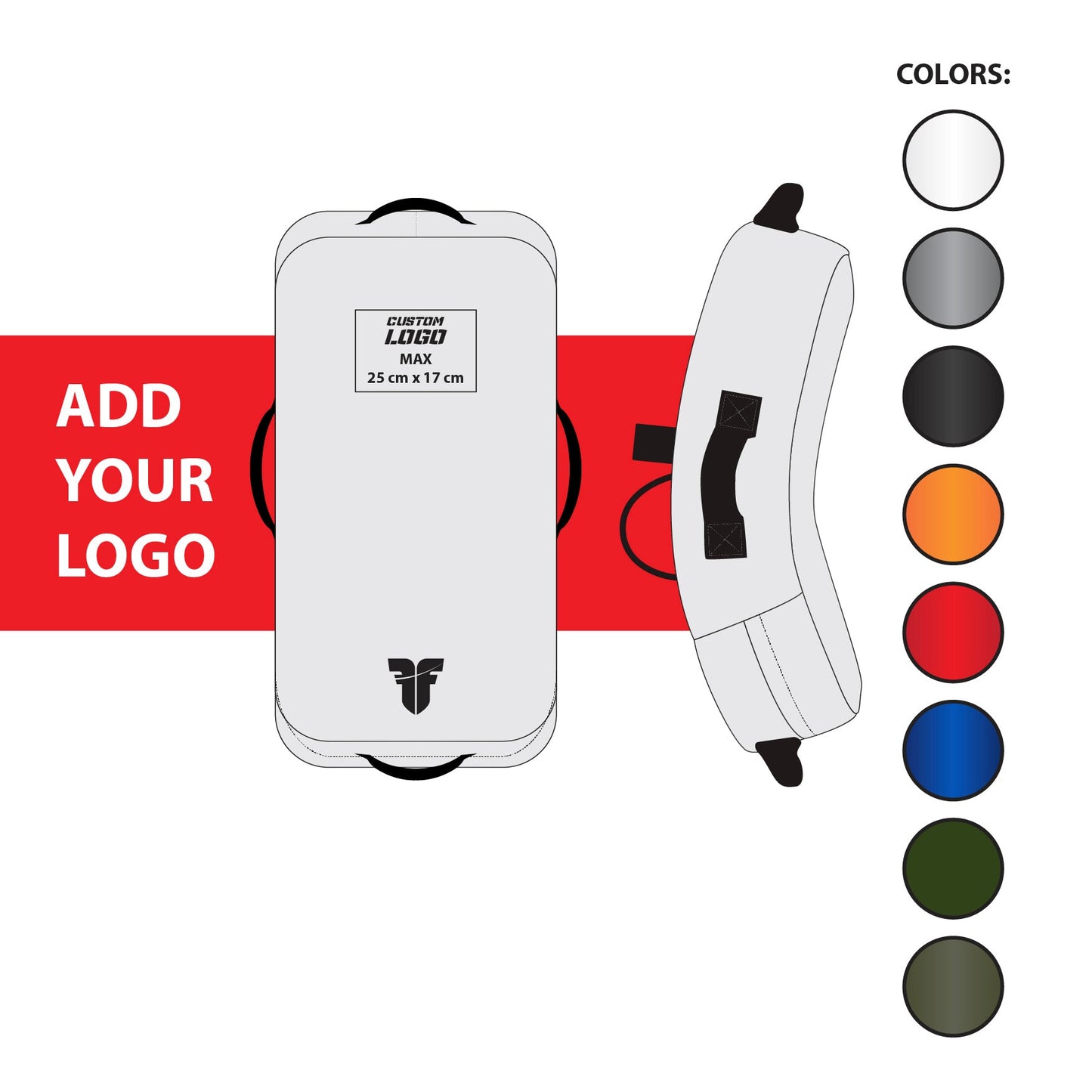 Bouclier de combat - MULTI GRIP - Logo personnalisé