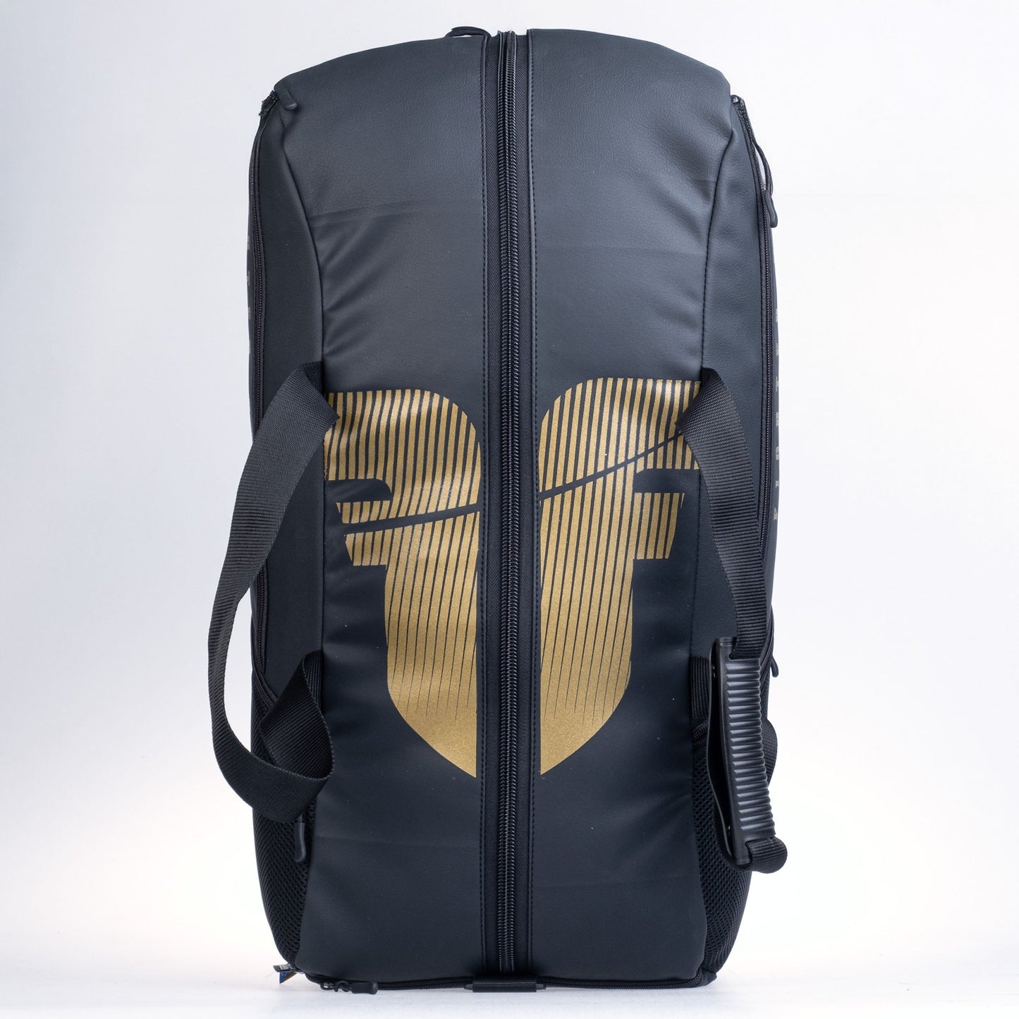 Sac de sport de boxe Fighter noir/doré similicuir