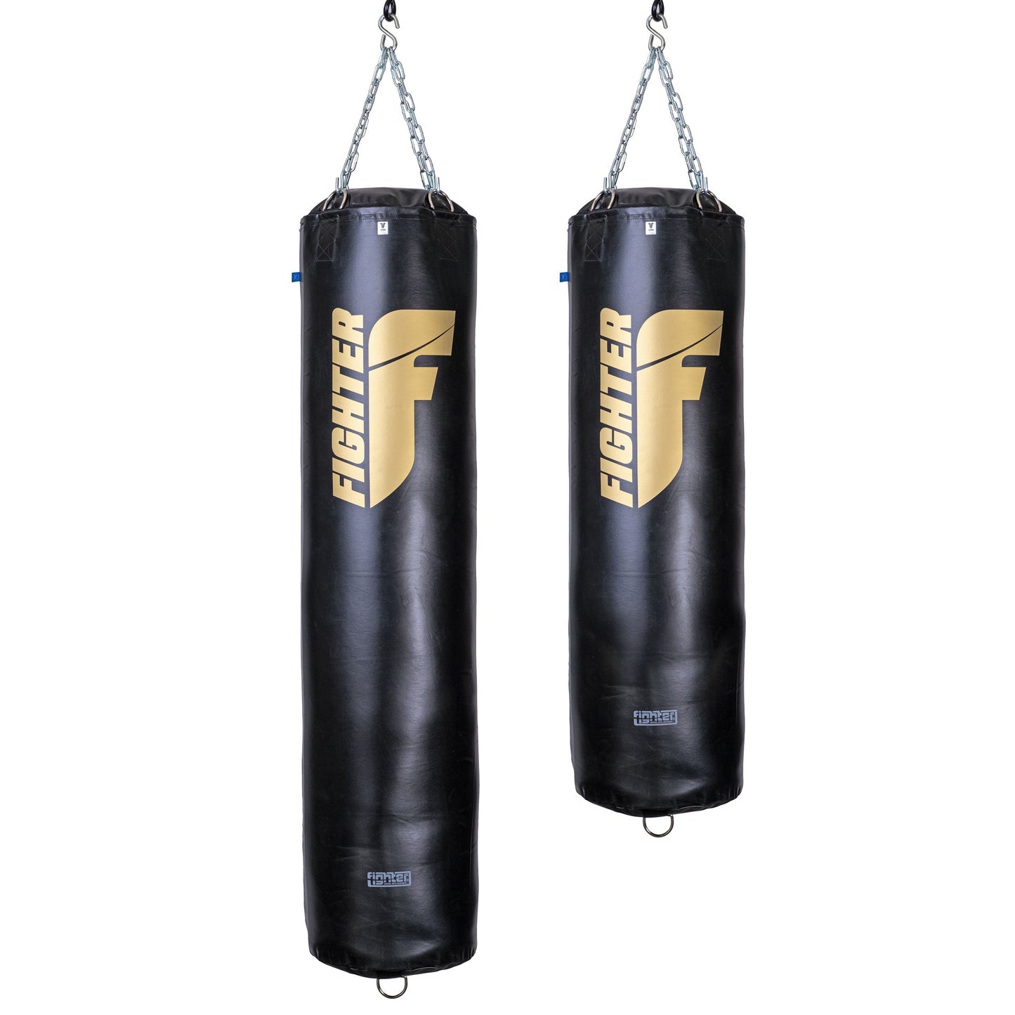 Sac de boxe Fighter professionnel ; 150 cm et 180 cm, diamètre 36 cm - noir/or