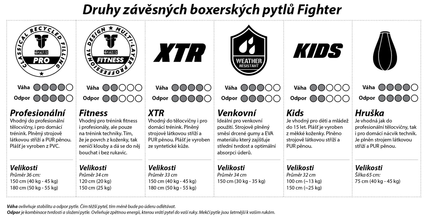Sac de boxe Fighter KIDS 150 cm marron - FBB-KID-11-150