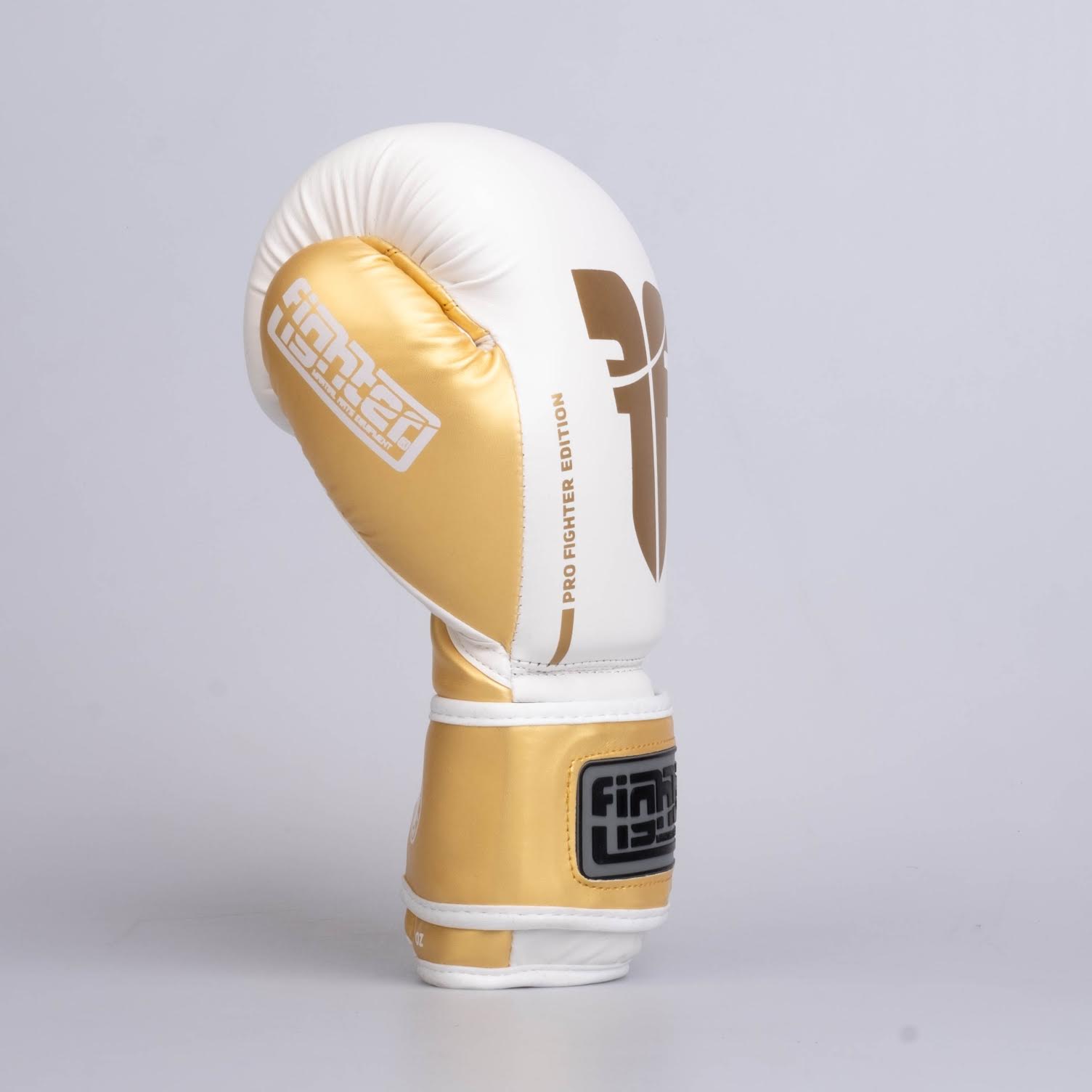 Gants de boxe Fighter Boxing Gloves Training blanc/or - FBG-TRP-002 - Fighter Sport