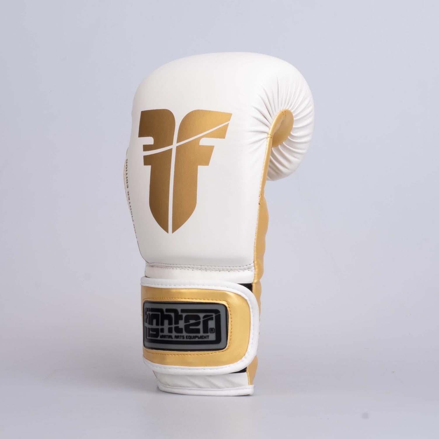 Gants de boxe Fighter Boxing Gloves Training blanc/or - FBG-TRP-002 - Fighter Sport