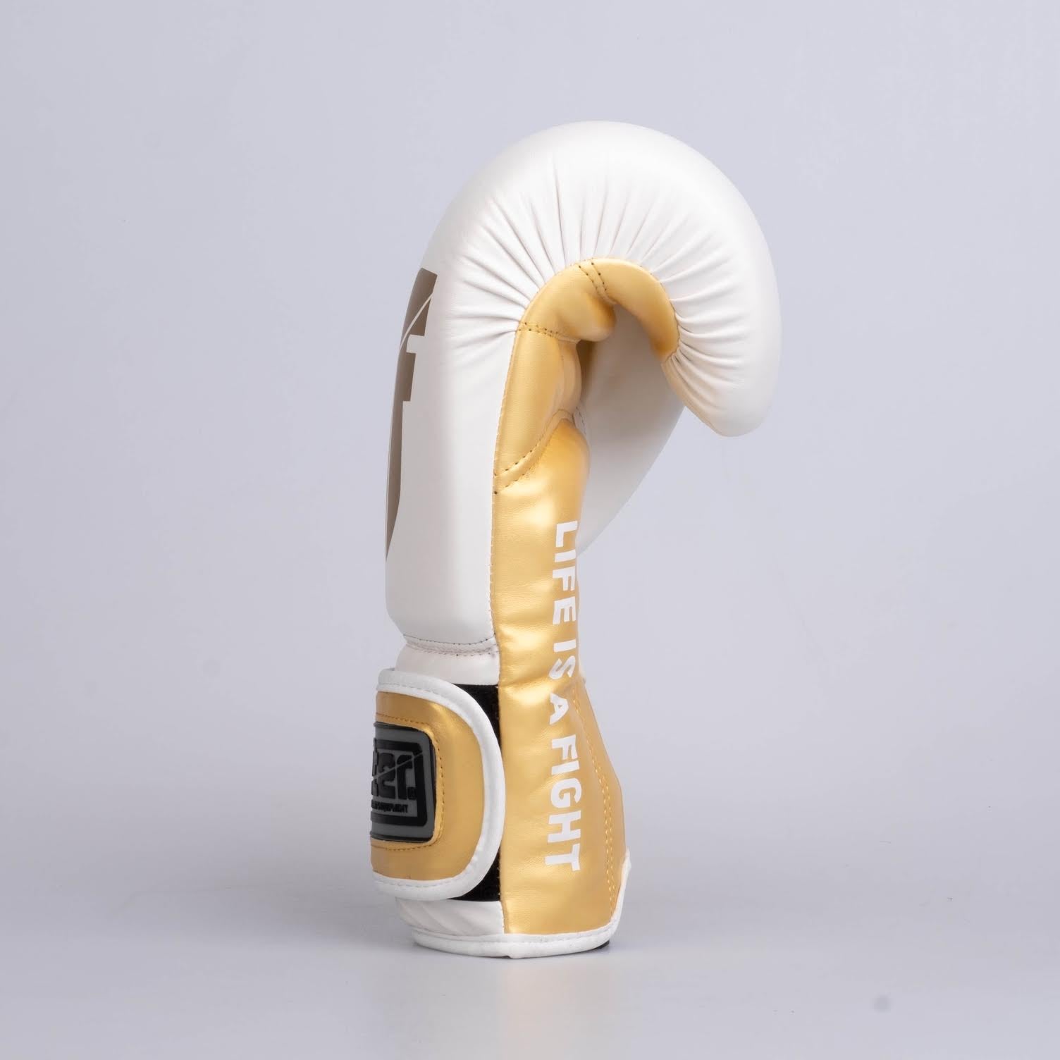 Gants de boxe Fighter Boxing Gloves Training blanc/or - FBG-TRP-002 - Fighter Sport