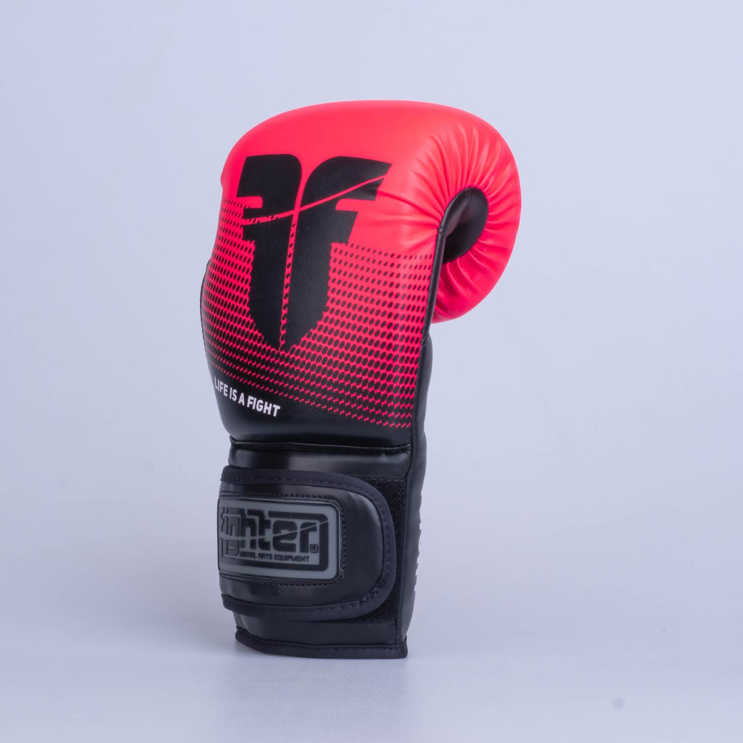 Gants de boxe Fighter Training PU noir/rose - FBG-TRP-003 - Fighter Sport