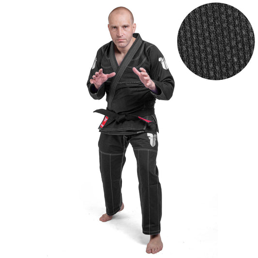 Kimono de JJB Fighter en paille de riz - noir, BJJBL-09