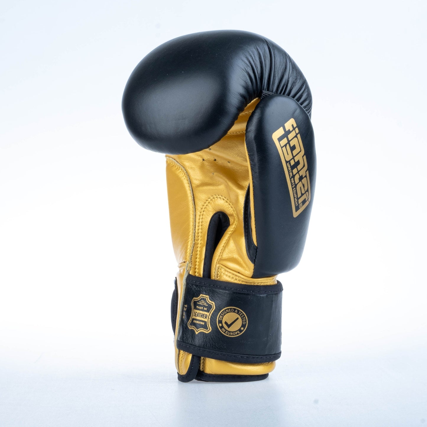 Gants de boxe ronds Fighter - noir/or, 1376-RNDXG