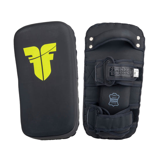 Coussinets de protection pour boxeurs thaïlandais - noir/jaune fluo, FTP-001BNY