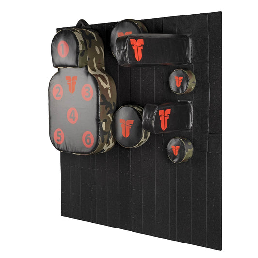 Ensemble de murs d'entraînement pour combattants - camouflage/rouge, FPWS-01-CB