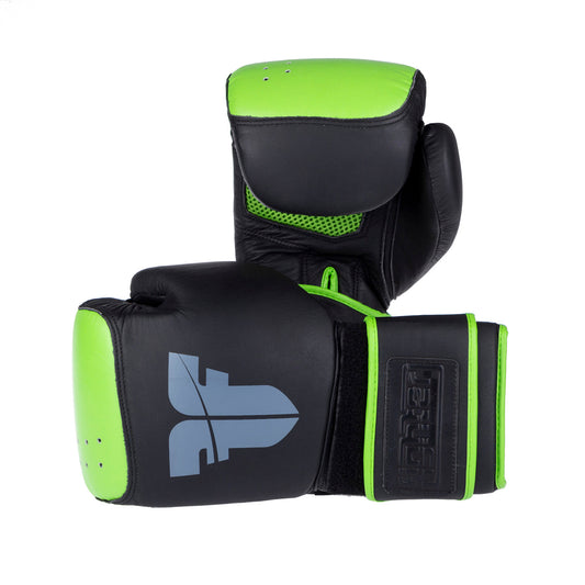 Gants de sécurité pour sac de combat - noir/vert, FBG-005