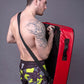 Bouclier de combat pour coups de pied et de poing - noir/rouge, FKPS-01