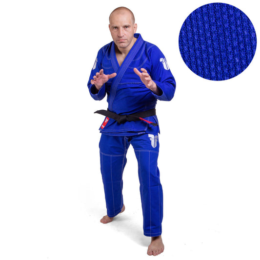 Kimono de JJB Fighter en paille de riz - bleu, BJJBLU-07