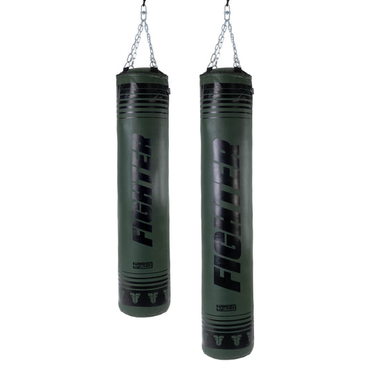 Sac de frappe Fighter Boxing XTR 150 à 180 cm - kaki/noir