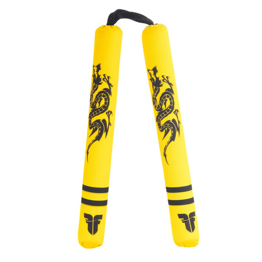 Nunchaku souple de combat - Dragon - jaune
