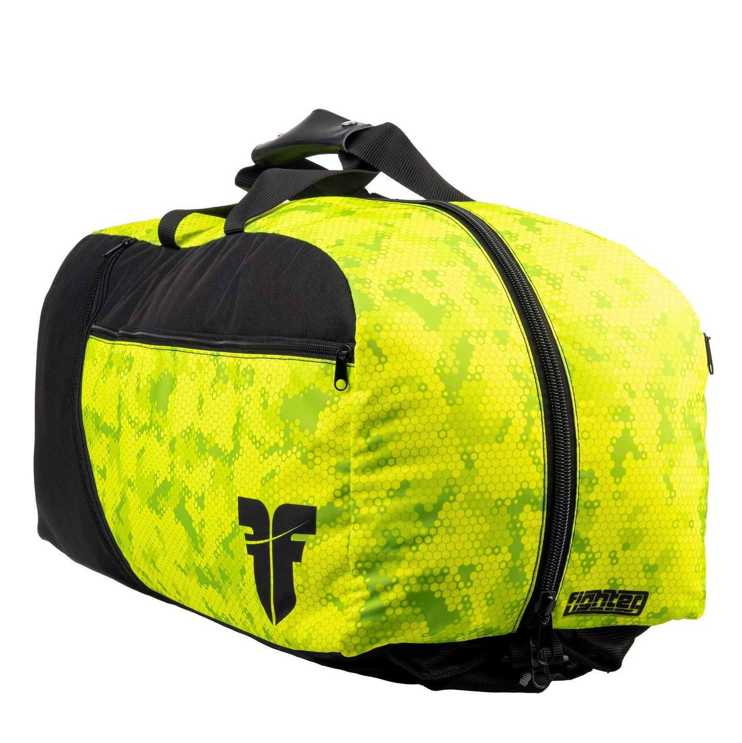 Sac à dos de sport Fighter - nid d'abeille jaune fluo