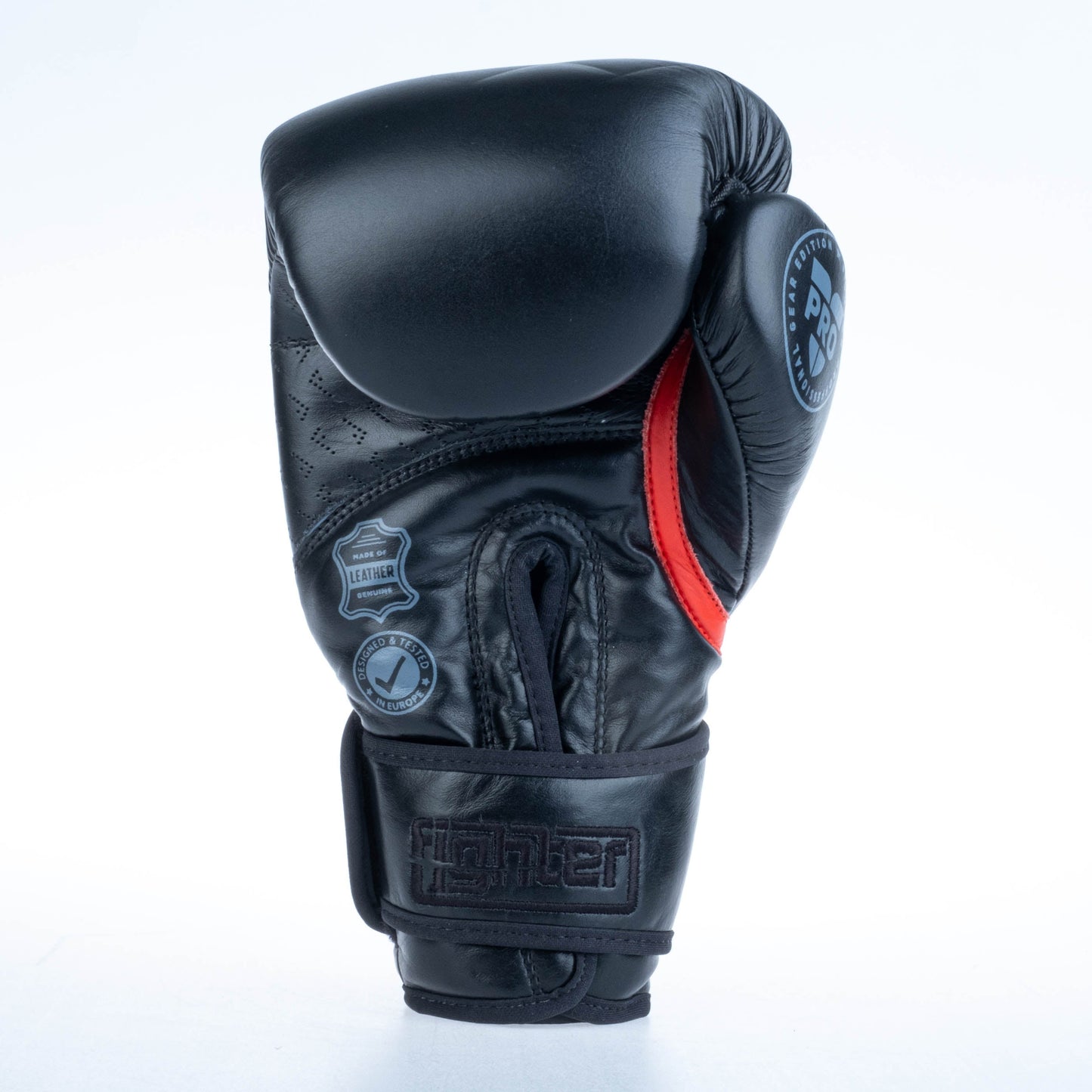 Gant de boxe Fighter Boxing Gloves Pro noir - FBG-PRO-002